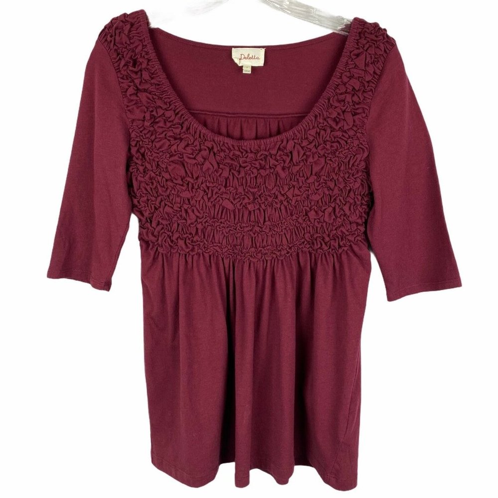 Anthropologie Deletta Ruched Top